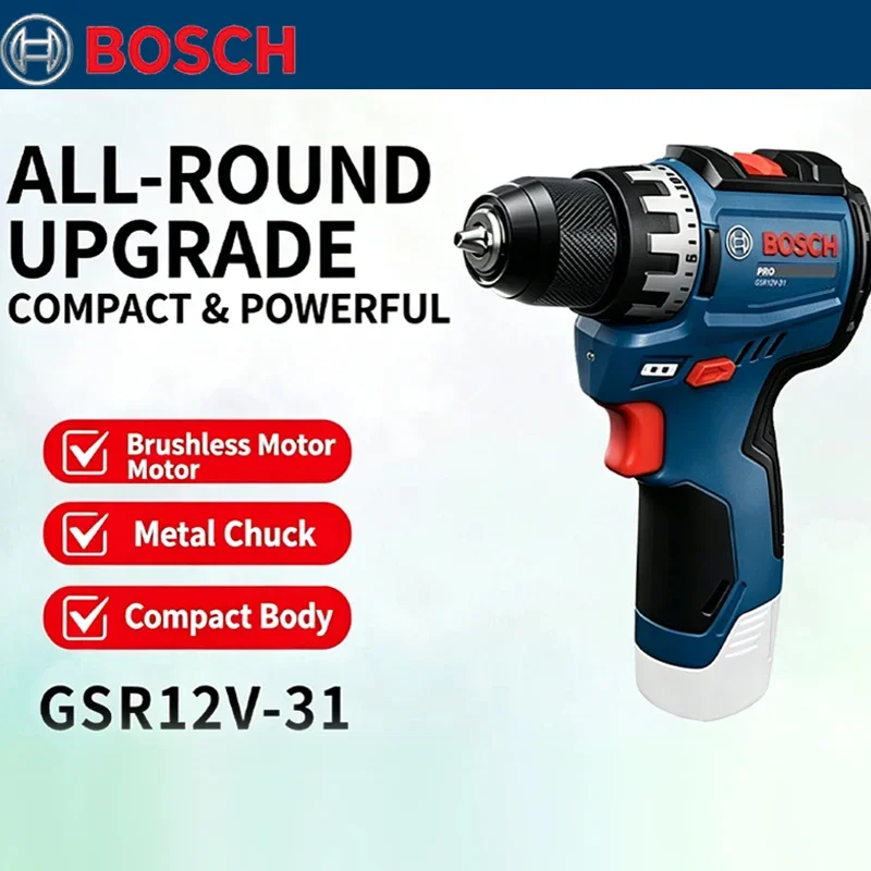 Woodworking Essentials - Bosch GSR 12V-31 Bürstenloser Elektrobohrer mit
