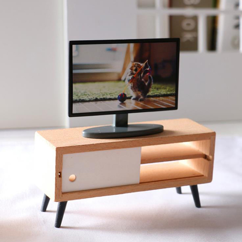 Woodworking Tv - Simulation Miniatur Möbel Puppenhaus Wohnzimmer Dekoration