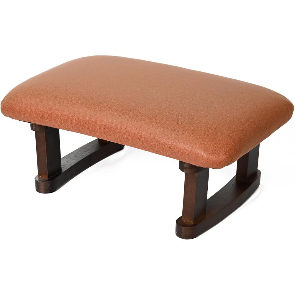 Woodworking Room - Kompakter Ottoman Gepolsterter Fußhocker mit Holzbeinen