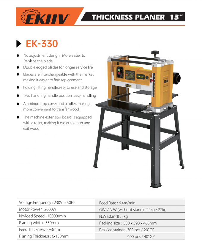 110V/220V Tragbare Holz-Dicken – Woodworking Thicknesser Bewertung und Preis