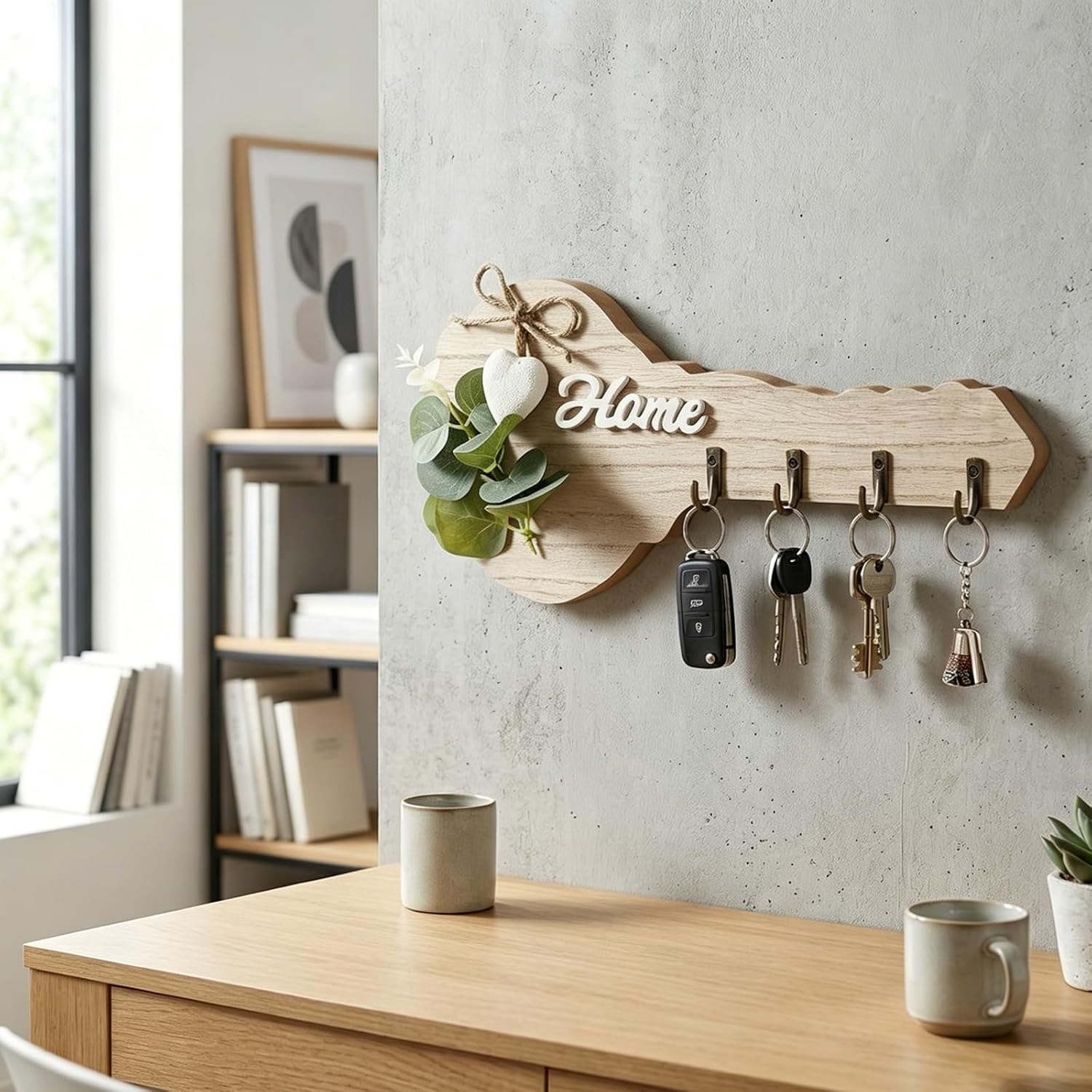 Rustikaler Holz-Schlüsselhalte – Woodworking Room Bewertung und Preis